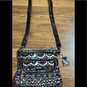 Sakroots Peace Multi Color Crossbody Purse Peace